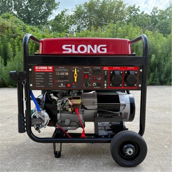 Triple Fuel Petrol Lpg Natural Gas 220V 50HZ 9.5kw 9.5kva Generator factory
